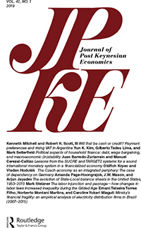Cover image for Journal of Post Keynesian Economics, Volume 42, Issue 1, 2019