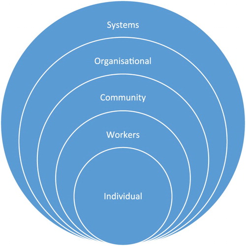 Figure 1. Potential capacity building targets in mental health promotion, prevention and early intervention.