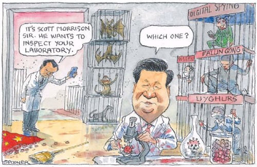 Figure 1. “Which one?”, by Spooner, The Weekend Australian, 25 April 2020. Reproduced with permission from John Spooner.