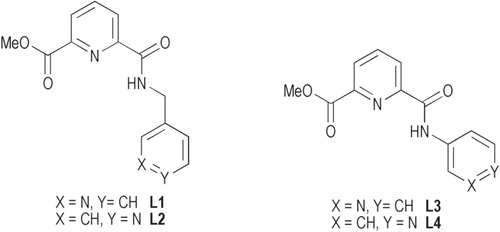 Figure 1. Monoamide ligands derived from 2,6-pyridinedicarboxamide.