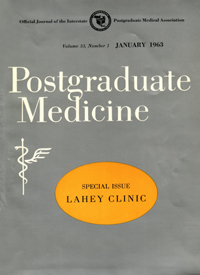 Cover image for Postgraduate Medicine, Volume 33, Issue 1, 1963