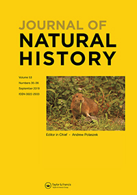 Cover image for Journal of Natural History, Volume 53, Issue 35-36, 2019