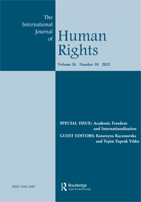 Cover image for The International Journal of Human Rights, Volume 26, Issue 10, 2022