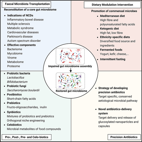 Figure 4. Harnessing the gut microbiome to counteract NCDs.