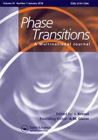 Cover image for Phase Transitions, Volume 91, Issue 1, 2018