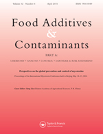 Cover image for Food Additives & Contaminants: Part A, Volume 32, Issue 4, 2015