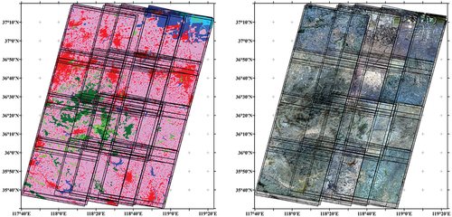 Figure 5. Experimental area and data (the left is the land cover map, and the right is ZY-3 optical stereo imagery).