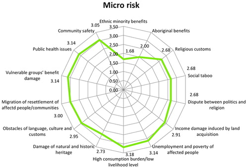 Figure 9. Results of micro-risk level from the Pakistan side.