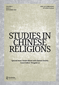 Cover image for Studies in Chinese Religions, Volume 8, Issue 3, 2022