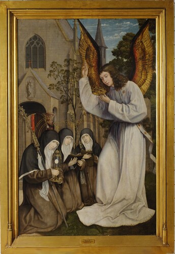 Figure 3. Apparition of an Angel to Saint Claire, Saint Agnes and Saint Colette, attributed to Quentin de Metsys, c. 1491–1507. Photo: Museu de Setúbal/Convento de Jesus.