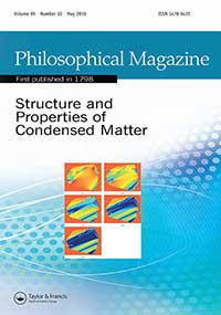 Cover image for Philosophical Magazine, Volume 99, Issue 10, 2019
