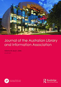 Cover image for Journal of the Australian Library and Information Association, Volume 69, Issue 4, 2020