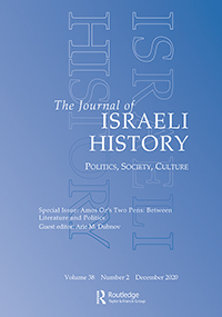 Cover image for Journal of Israeli History, Volume 38, Issue 2, 2020