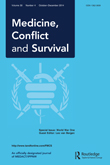 Cover image for Medicine, Conflict and Survival, Volume 30, Issue 4, 2014