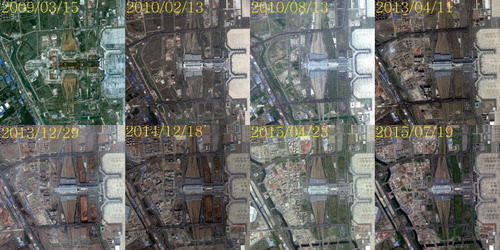 Figure 8. Time series from optical imagery (Google Earth).