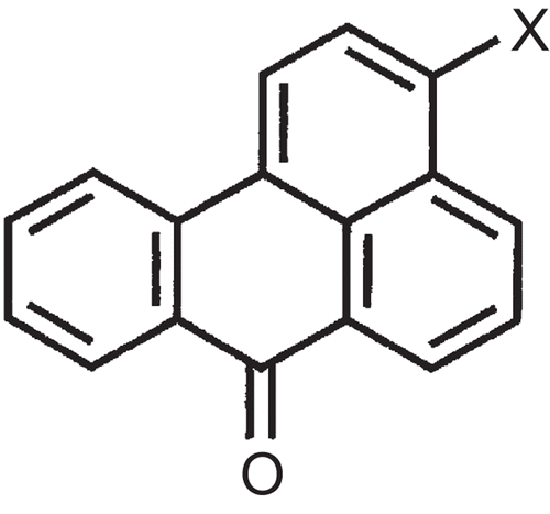 Figure 1.  Chemical structure of the ABM fluorescent probe. In the structure, X = a morpholino substitution at the site indicated on the ring.
