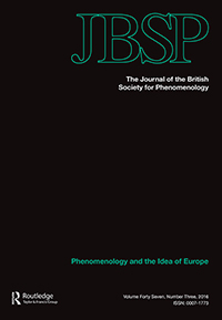 Cover image for Journal of the British Society for Phenomenology, Volume 47, Issue 3, 2016