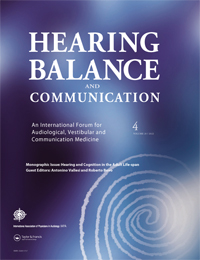 Cover image for Hearing, Balance and Communication, Volume 20, Issue 4, 2022