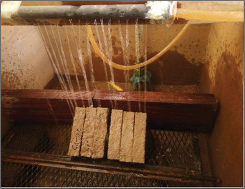 Figure 4. Experimental setup for water erosion test.