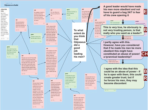 Figure 7. Padlet discussion of ‘was odysseus a good leader?’ (Hay Citation2022).