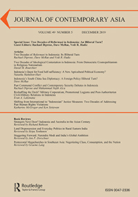 Cover image for Journal of Contemporary Asia, Volume 49, Issue 5, 2019