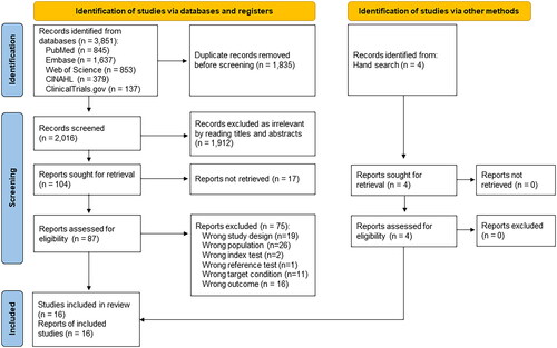 Figure 1. Flow diagram according to PRISMA (preferred reporting items for systematic review and meta-analysis) 2020. CINAHL, Cumulative Index to Nursing and Allied Health Literature.