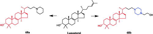 Figure 33. Chemical structures of lanosterol and its derivatives.