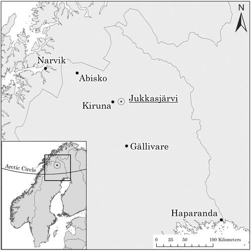 Figure 1. Case study site: Jukkasjärvi, northern Sweden.