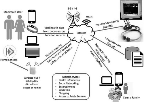 Figure 2. Remote monitoring for health and wellbeing.