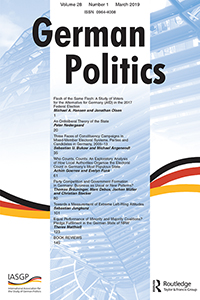 Cover image for German Politics, Volume 28, Issue 1, 2019