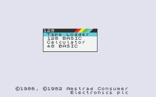 Figure 9. Startup screen of the Spectrum + 2 (1986).