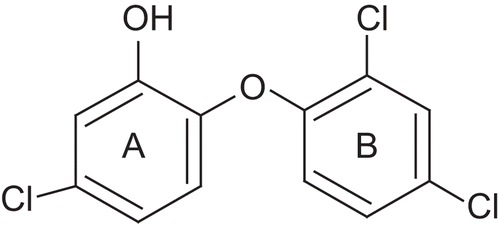 Figure 1.  Structure of triclosan.