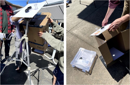 Figure 7. Examples of student-created sunspotters.