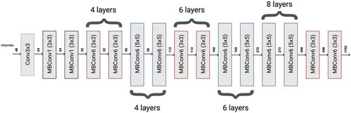 Figure 2. Architecture of efficientNet-B4 model.