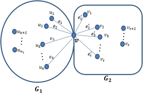 Figure 3. A cut-vertex v.