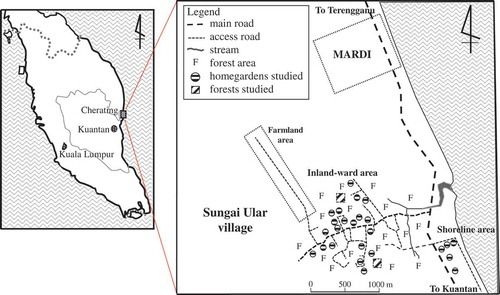 Figure 1. Map of the study sites and soil pits.