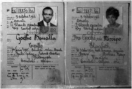 Figure 9 Identity document for Cyrille and his wife, issued on October 3, 1966. The document was reproduced photographically in the photo studio George and only the negative is still preserved. (© Photo Studio George)