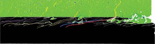 Figure 10. Correlation between cracks and DIC surface strains at z=−1.51mm. More sections are available in the supplementary material ‘CracksToDIC_Correlation.pdf’.