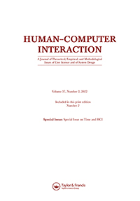 Cover image for Human–Computer Interaction, Volume 37, Issue 2, 2022