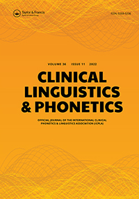 Cover image for Clinical Linguistics & Phonetics, Volume 36, Issue 11, 2022