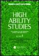 Cover image for High Ability Studies, Volume 20, Issue 2, 2009