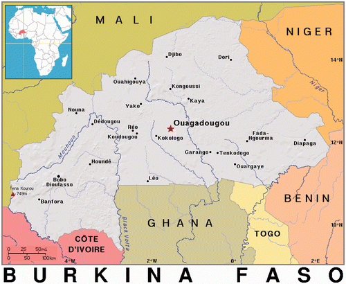 Figure 1. Burkina Faso's geographical location.