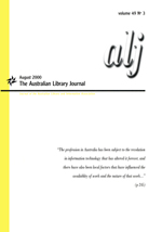 Cover image for The Australian Library Journal, Volume 49, Issue 3, 2000