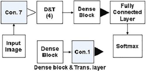 Figure 2. DenseNet architecture (Yuan et al. Citation2021).