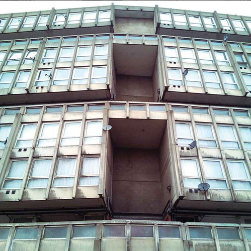 Figure 9. Robin Hood Gardens—Robin Hood Lane façade—photograph by João Cunha Borges.