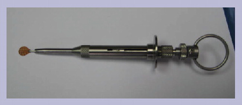 Figure 2. Rhein Medical/Lens Tec Harvey–Steinert injector.