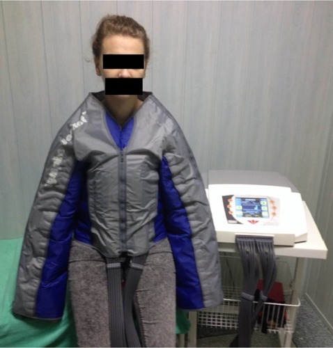 Figure 2 Multichamber pneumatic pump in the form of jacket used in compression therapy.