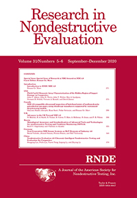 Cover image for Research in Nondestructive Evaluation, Volume 31, Issue 5-6, 2020