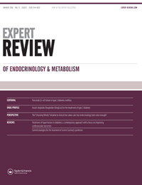 Cover image for Expert Review of Endocrinology & Metabolism, Volume 11, Issue 1, 2016