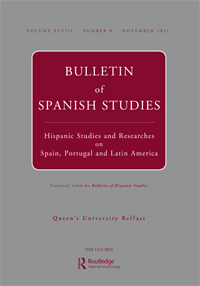 Cover image for Bulletin of Spanish Studies, Volume 98, Issue 9, 2021